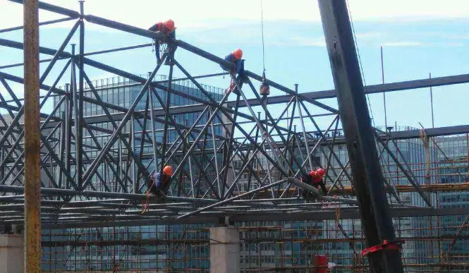 安庆论网架装配施工中搭设脚手架应当留神的事故